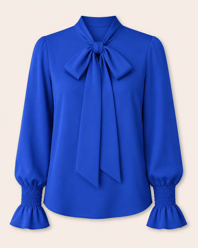 Cobolt Blue Bow Tie Shirt